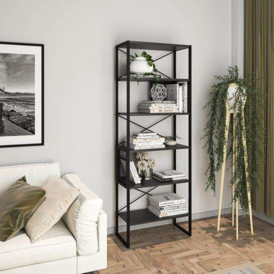 Bookcase MELA Anthracite Black