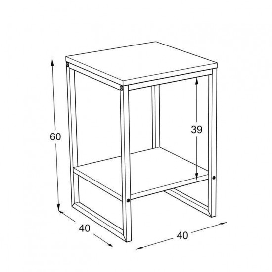 Side table MELA Anthracite Black