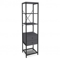 Bookcase LENON Anthracite Black