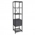 Bookcase LENON Anthracite Black