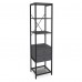 Bookcase LENON Anthracite Black
