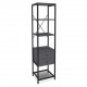 Bookcase LENON Anthracite Black