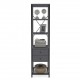 Bookcase LENON Anthracite Black