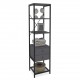 Bookcase LENON Anthracite Black