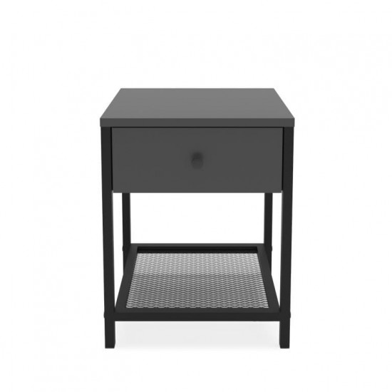 Bedside table LENON Anthracite Black