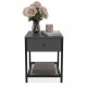 Bedside table LENON Anthracite Black