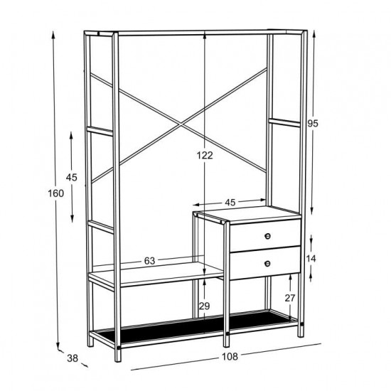 Wardrobe LENON White