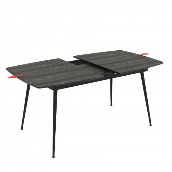 Table YENSE 125-165×80 Lumiere Wood