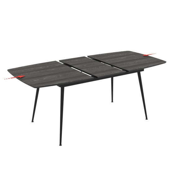 Table YENSE 125-165×80 Lumiere Wood