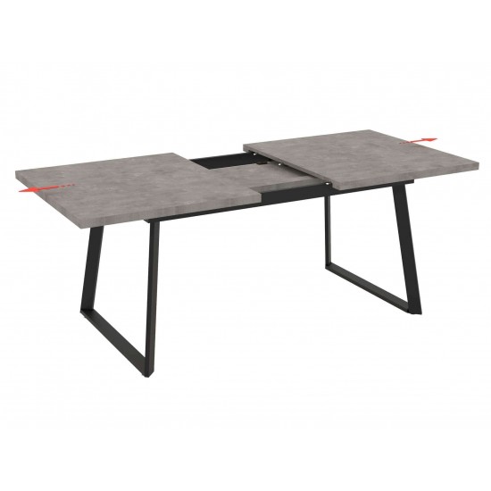 Table LAVINYA 170-230×90 Retro Silver