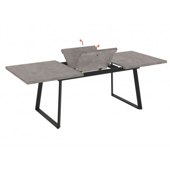 Table LAVINYA 170-230×90 Retro Silver