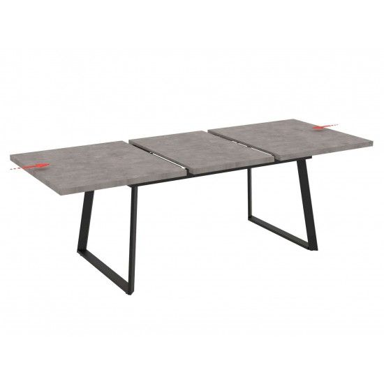 Table LAVINYA 170-230×90 Retro Silver