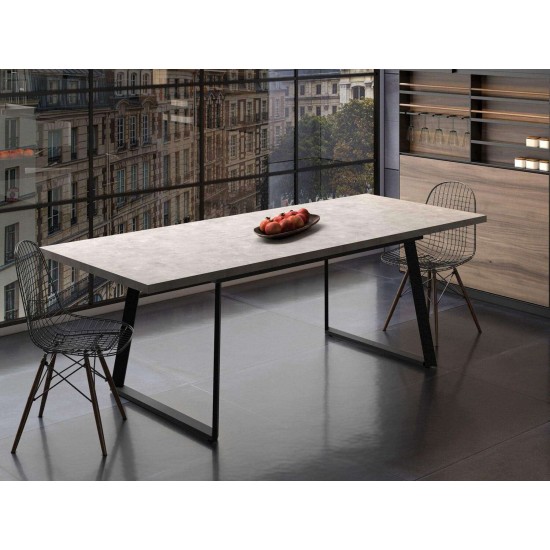 Table LAVINYA 170-230×90 Retro Silver