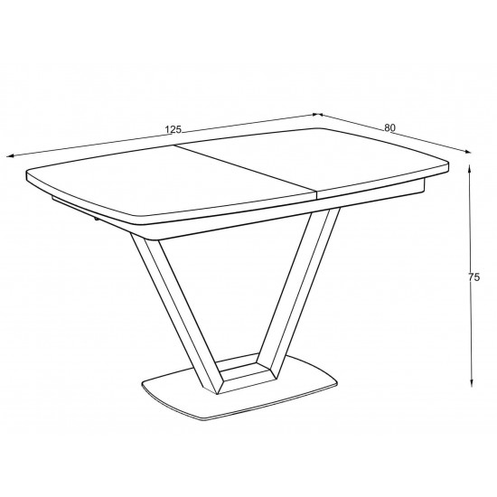 Galds NIKA 125-165×80 Lumiere Wood