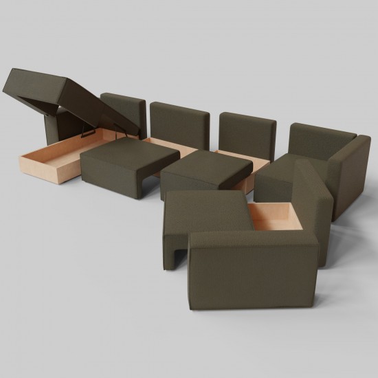 Modular sofa Ven n1 classic Brown