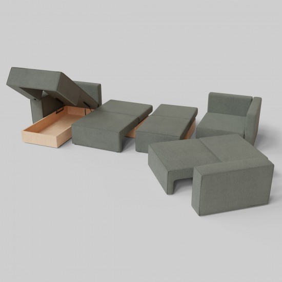 Modular sofa Ven n1 classic Light gray