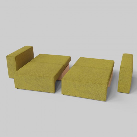 Modular sofa Ven n4 mini Mustard