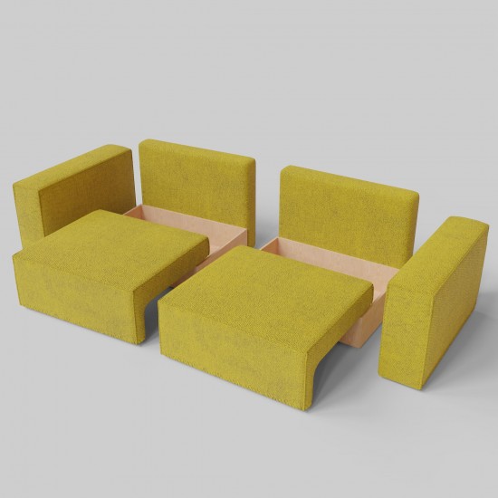 Modular sofa Ven n4 mini Yellow