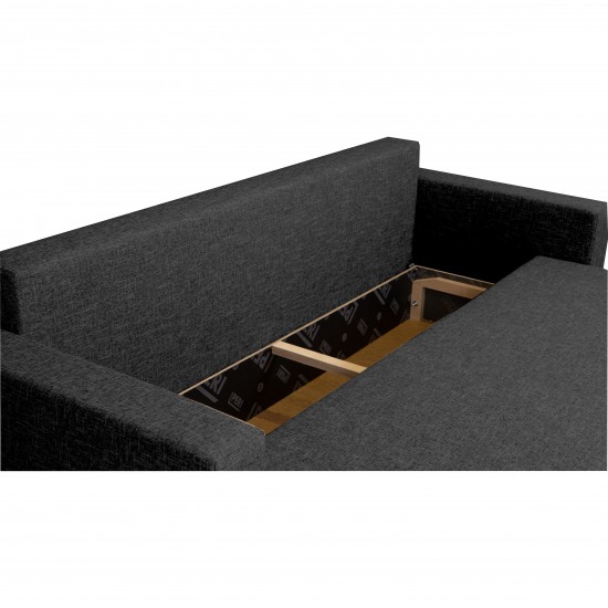 Dīvāns–Gulta Vuran Tumši pelēks