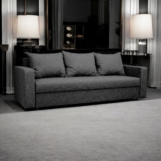 Dīvāns–Gulta Vuran Tumši pelēks