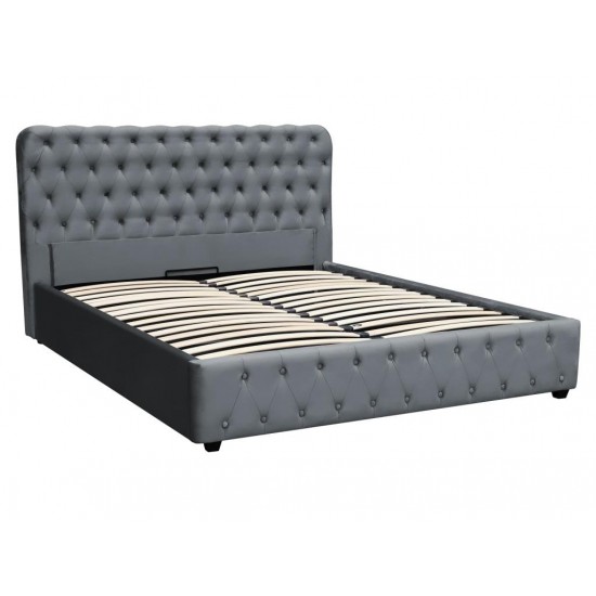 Bed BELINDA 140 Dark Gray