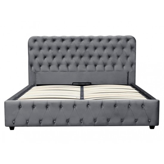 Bed BELINDA 140 Dark Gray