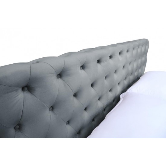 Bed BELINDA 140 Dark Gray