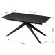 Table COSMO 180-240×90 Ceramic Black