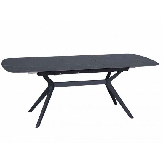 Galds DELF 160-204×90 Ceramic Black