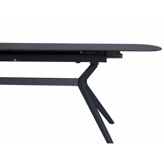 Galds DELF 160-204×90 Ceramic Black