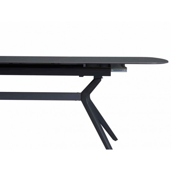 Table DELF 160-204×90 Ceramic Gray