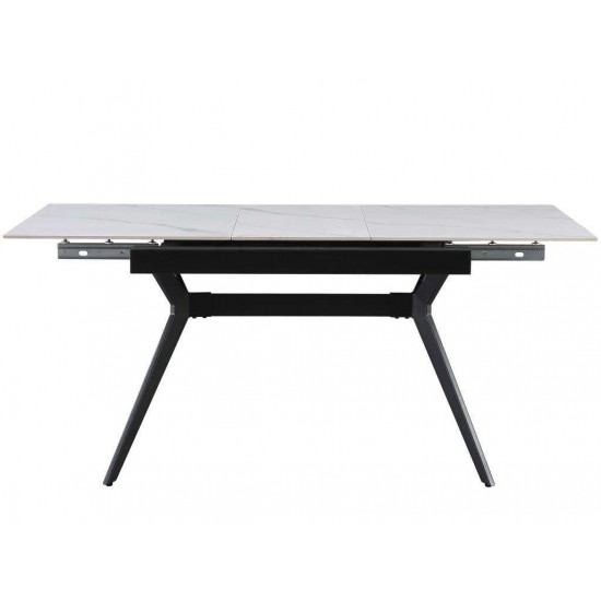 Galds MILS 130-170×80 Ceramic White