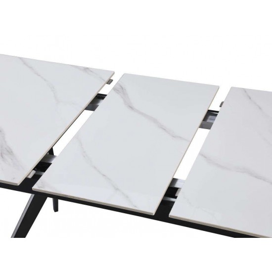 Galds MILS 130-170×80 Ceramic White