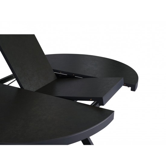 Table GALS 100-130×100 Ceramic Gray