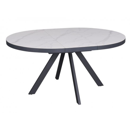 Table GALS 100-130×100 Ceramic White