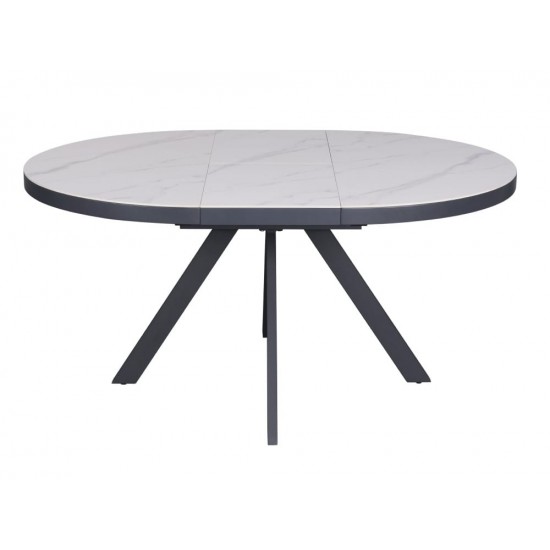 Table GALS 100-130×100 Ceramic White