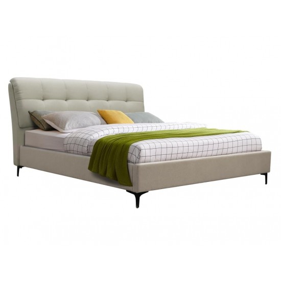 Bed GLORIA 180 Light Gray