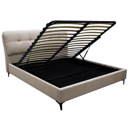 Bed GLORIA 180 Light Gray