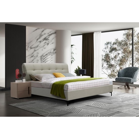 Bed GLORIA 180 Light Gray
