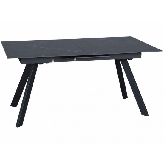 Galds MARS 160-205×90 Ceramic Black