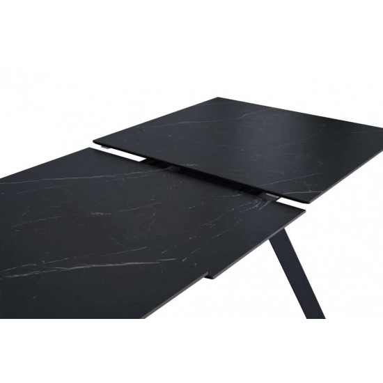 Galds MARS 160-205×90 Ceramic Black