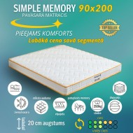 Simple Memory 90x200 — Pieejams komforts