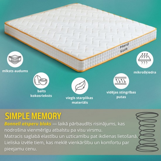 Simple Memory 90x200 — Pieejams komforts