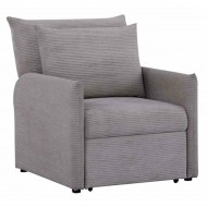 Atzveltnes krēsls-gulta KAMPIS Pelēka