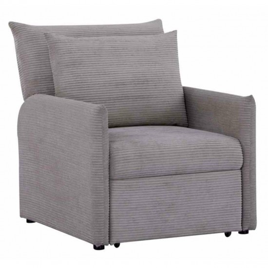 Atzveltnes krēsls-gulta KAMPIS Pelēka