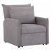 Atzveltnes krēsls-gulta KAMPIS Pelēka