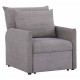 Atzveltnes krēsls-gulta KAMPIS Pelēka