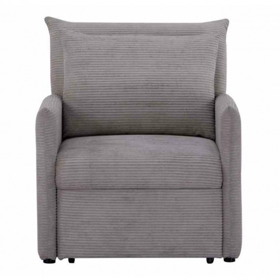 Atzveltnes krēsls-gulta KAMPIS Pelēka