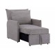 Atzveltnes krēsls-gulta KAMPIS Pelēka