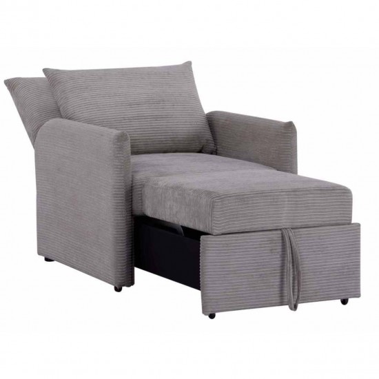 Atzveltnes krēsls-gulta KAMPIS Pelēka